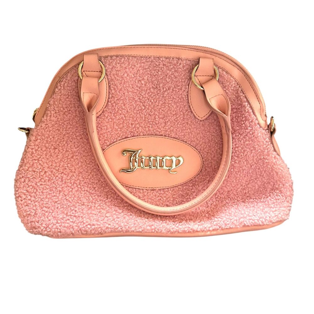 JUICY COUTURE Faux Sherpa Leather Handle Bag